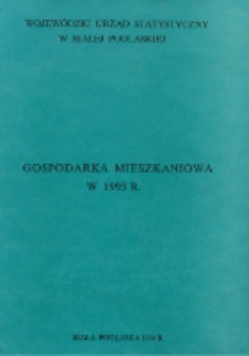 Gospodarka mieszkaniowa w 1993 r.