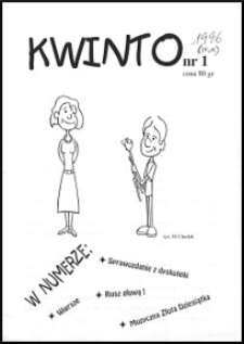 Kwinto : gazetka Samorządu uczniowskiego Szkoły Podstawowej nr 5 w Białej Podlaskiej 1996 nr 1