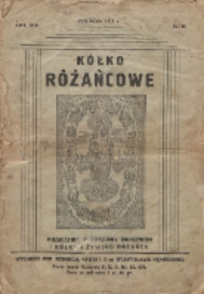 Kółko Różańcowe : miesięcznik przy "Posiewie" poświęcony Bractwom i Kółkom Żywego Różańca R. 19 (1933) nr 10