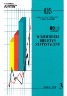 Wojewódzki Biuletyn Statystyczny : informacje i opracowania statystyczne 1998 nr 3