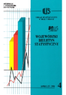 Wojewódzki Biuletyn Statystyczny : informacje i opracowania statystyczne 1998 nr 4