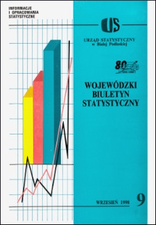 Wojewódzki Biuletyn Statystyczny : informacje i opracowania statystyczne 1998 nr 9
