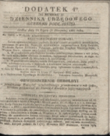 Dziennik Urzędowy Gubernii Podlaskiej 1837 nr 31 (dodatek 4)