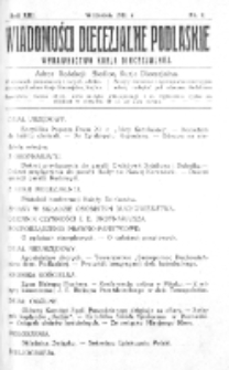 Wiadomości Diecezjalne Podlaskie R. 13 (1931) nr 9