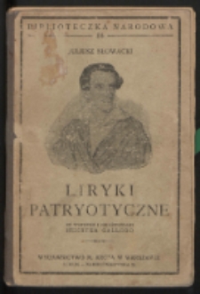 Liryki patryotyczne Juliusza Słowackiego