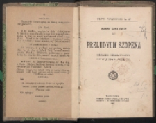 Preludyum Szopena : obrazek dramatyczny w jednym akcie