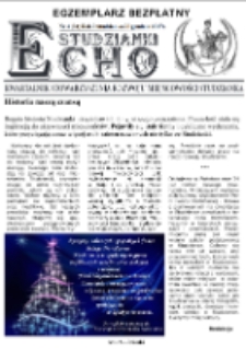 Echo Studzianki : kwartalnik Stowarzyszenia Rozwoju Miejscowości Studzianka R. 9 (2017) nr 4 (34)