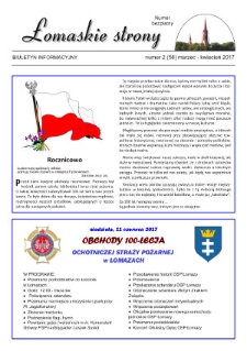 Łomaskie Strony : biuletyn mieszkańców Łomaz i okolic R. 9 (2017) nr 2 (58)