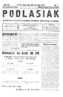 Podlasiak : tygodnik polityczno-społeczno-narodowy, poświęcony sprawom ludu podlaskiego R. 7 (1928) nr 2