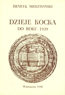 Dzieje Kocka do roku 1939