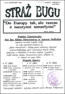 Straż Bugu : gazeta szkolna R. 1 (2001) nr 4