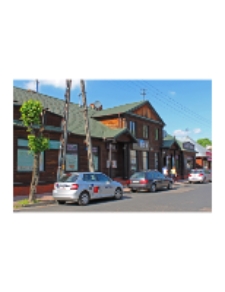 Drewniane domy przy ul. Brzeskiej w Białej Podlaskiej [fotografia]