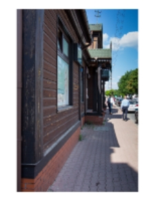 Drewniane domy przy ul. Brzeskiej w Białej Podlaskiej [fotografia]