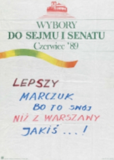 Plakat wyborczy kandydata na posła Stanisława Marczuka