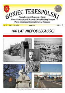 Goniec Terespolski : Pismo Przyjaciół Terespola i okolic: Pismo Stowarzyszenia Rozwoju Gminy Miejskiej Terespol : Pismo Miejskiego Ośrodka Kultury w Terespolu (2018) nr 2 (88)