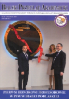 Bialski Przegląd Akademicki : czasopismo Państwowej Szkoły Wyższej im. Papieża Jana Pawła II w Białej Podlaskiej R. 9 (2018) nr 32