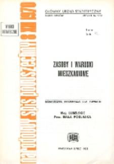 Zasoby i warunki mieszkaniowe : woj. lubelskie, pow. Biała Podlaska : Narodowy Spis Powszechny 8 grudnia 1970 : wyniki ostateczne