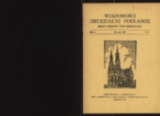 Wiadomości Diecezjalne Podlaskie : organ urzędowy Kurii Diecezjalnej R. 50 (1981) nr 1-4, 7-12