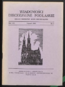 Wiadomości Diecezjalne Podlaskie : organ urzędowy Kurii Diecezjalnej R. 54 (1985) nr 1-12