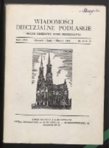 Wiadomości Diecezjalne Podlaskie : organ urzędowy Kurii Diecezjalnej R.57 (1988) nr 1-4, nr 6-12