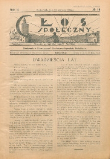 Głos Społeczny R. 2 (1934) nr 19