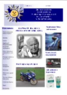 Słoneczna Sz&oacute;stka : gazetka szkolna Publicznego Gimnazjum nr 6 im. Jana Pawła II w Białej Podlaskiej R.1 (2011/2012) nr 1