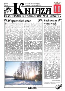 Kniaża: czasopismo mieszkańców wsi Koszoły R. 1 (2010) nr 2