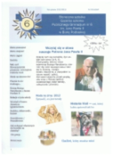 Słoneczna Sz&oacute;stka : gazetka szkolna Publicznego Gimnazjum nr 6 im. Jana Pawła II w Białej Podlaskiej R.2 (2012/2013) nr 3