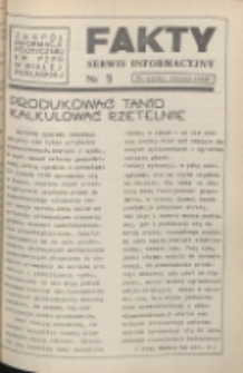 Fakty : serwis informacyjny 1982 nr 9