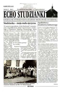Echo Studzianki : kwartalnik Stowarzyszenia Rozwoju Miejscowości Studzianka R. 2 (2010) nr 5