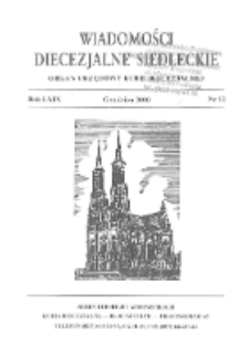 Wiadomości Diecezjalne Siedleckie : organ urzędowy Kurii Diecezjalnej R. 69 (2000) nr 12