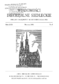 Wiadomości Diecezjalne Siedleckie : organ urzędowy Kurii Diecezjalnej R. 70 (2001) nr 3