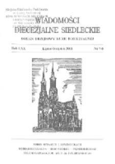Wiadomości Diecezjalne Siedleckie : organ urzędowy Kurii Diecezjalnej R. 70 (2001) nr 7-8