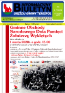 Biuletyn Informacyjny Urzędu Gminy w Terespolu R.29 (2020) nr 1