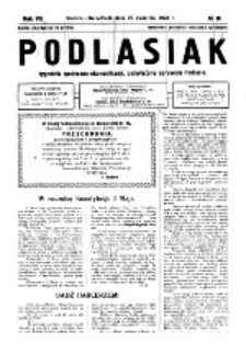 Podlasiak : tygodnik polityczno-społeczno-narodowy, poświęcony sprawom ludu podlaskiego R. 7 (1928) nr 18