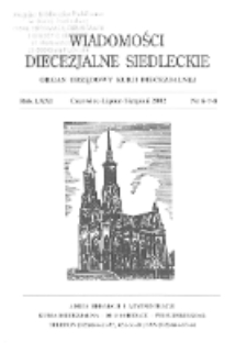 Wiadomości Diecezjalne Siedleckie : organ urzędowy Kurii Diecezjalnej R. 71 (2002) nr 6-7-8