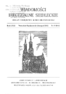 Wiadomości Diecezjalne Siedleckie : organ urzędowy Kurii Diecezjalnej R. 71 (2002) nr 9-10-11