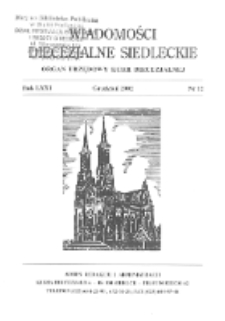 Wiadomości Diecezjalne Siedleckie : organ urzędowy Kurii Diecezjalnej R. 71 (2002) nr 12