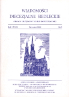 Wiadomości Diecezjalne Siedleckie : organ urzędowy Kurii Diecezjalnej R. 79 (2010) nr 9