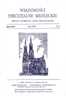 Wiadomości Diecezjalne Siedleckie : organ urzędowy Kurii Diecezjalnej R. 80 (2011) nr 2