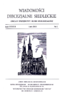 Wiadomości Diecezjalne Siedleckie : organ urzędowy Kurii Diecezjalnej R. 82 (2013) nr 2