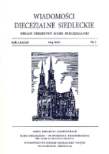 Wiadomości Diecezjalne Siedleckie : organ urzędowy Kurii Diecezjalnej R. 82 (2013) nr 5