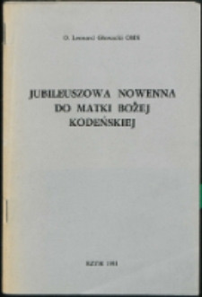 Jubileuszowa Nowenna do Matki Bożej Kodeńskiej