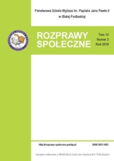 Rozprawy Społeczne = Social Dissertations T. 12 (2018) nr 2
