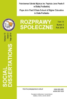 Rozprawy Społeczne = Social Dissertations T. 13 (2019) nr 2