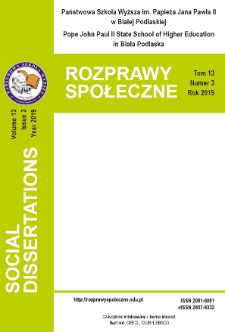 Rozprawy Społeczne = Social Dissertations T. 13 (2019) nr 3
