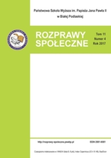 Rozprawy Społeczne = Social Dissertations T. 11 (2017) nr 4
