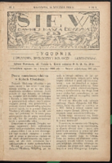 Siew : dawniej Nasza Drużyna : organ Związku Młodzieży Wiejskiej : tygodnik wychowawczy, społeczny, oświatowy i literacki R. 10 (1923) nr 2