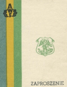 Zaproszenie: [Inc.:] Rektor i Senat Akademii Wychowania Fizycznego w Warszawie oraz kierownictwo Filii AWF w Białej Podlaskiej mają zaszczyt zaprosić na uroczystą inaugurację roku akademickiego 1970-1971