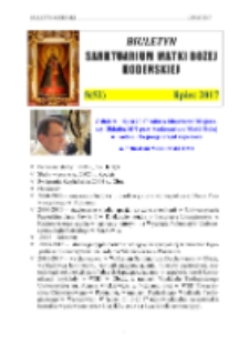 Biuletyn Sanktuarium Matki Bożej Kodeńskiej R. 8 (2017) nr 5 (52)